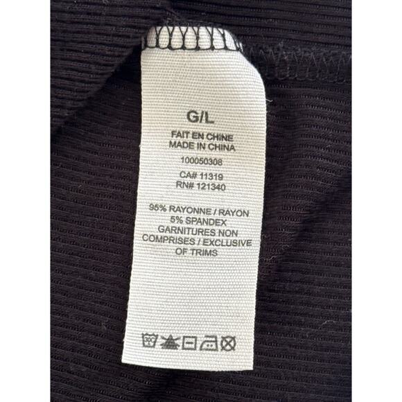 Garage Black Short Sleeve Crop Top G/L - Picture 3 of 4